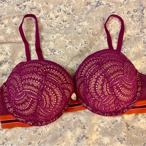 Victoria’s Secret Very Sexy Pink and Orange Push-Up Bra 38C